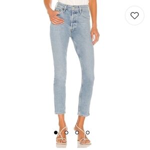Agolde Nico High Rise Slim Jeans Cliffside Wash Denim Size 26